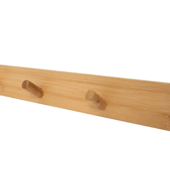 Simplify Black Over the Door Bamboo 4 Hook {5}