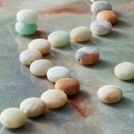 Matte Amazonite Lentil Beads, 10mm by Bead Landing&trade; {3}