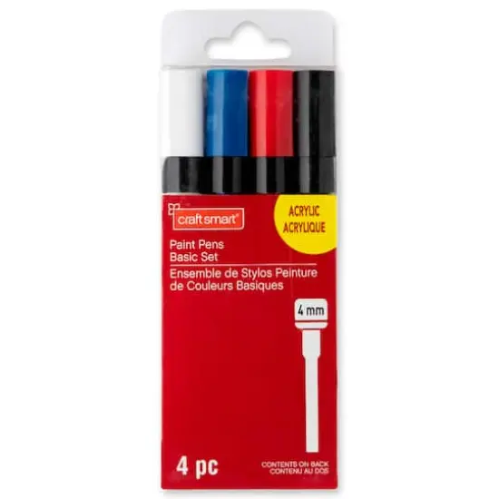 4mm Permanent Paint Pens Basic Set by Craft Smart&reg; {8}