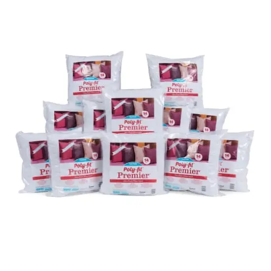 Poly-Fil&reg; Premier&trade; 12ct. Ultra Plush Pillow Inserts, 14" x 14" {3}