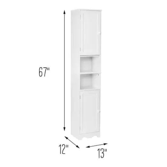 Honey Can Do White Bathroom Storage Cabinet {8}