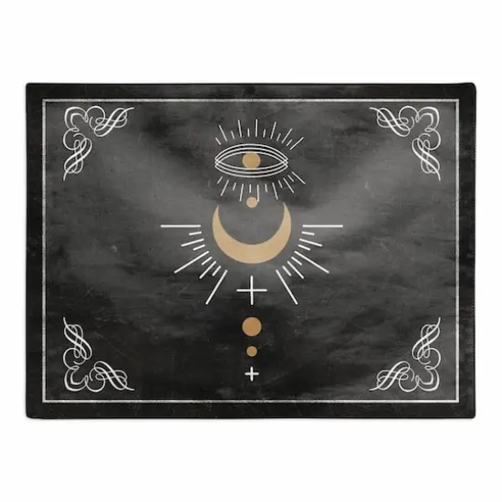 Eye Moon Boarder 4 18" x 14" Poly Twill Placemat {1}