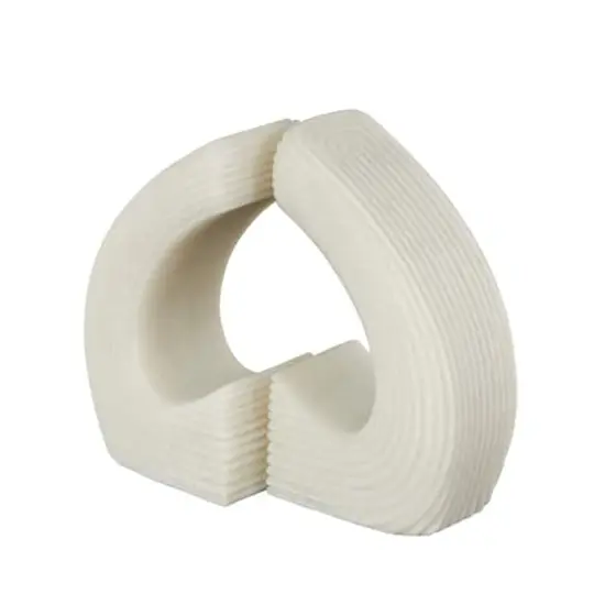 7" White Shimmer Polystone Heart Inspired Decorative Bookends, 2ct. {4}