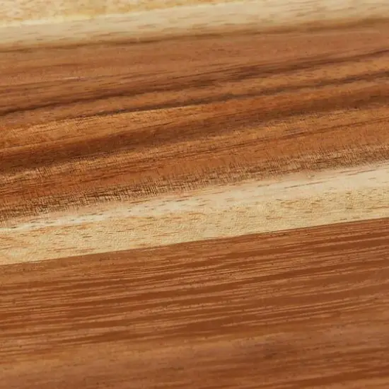 Hello Honey&reg; 16" Natural Modern Round Wood Cutting or Charcuterie Board with Handle {5}