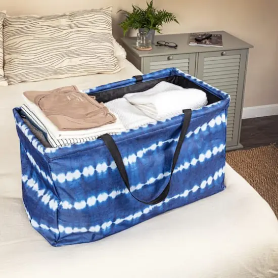Household Essentials Large-Capacity Krush Utility Tote Blue Tie Dye {3}