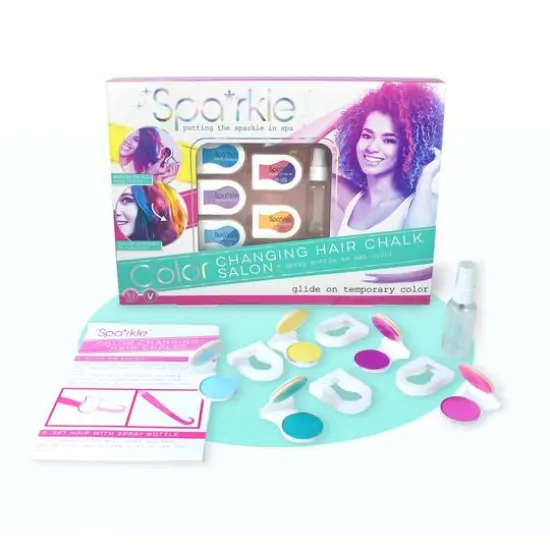 Bright Stripes Spa*rkle Color Changing Hair Chalk Set {4}