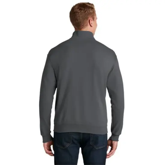 JERZEES® NuBlend® 1/4-Zip Cadet Collar Sweatshirt Charcoal Grey {6}