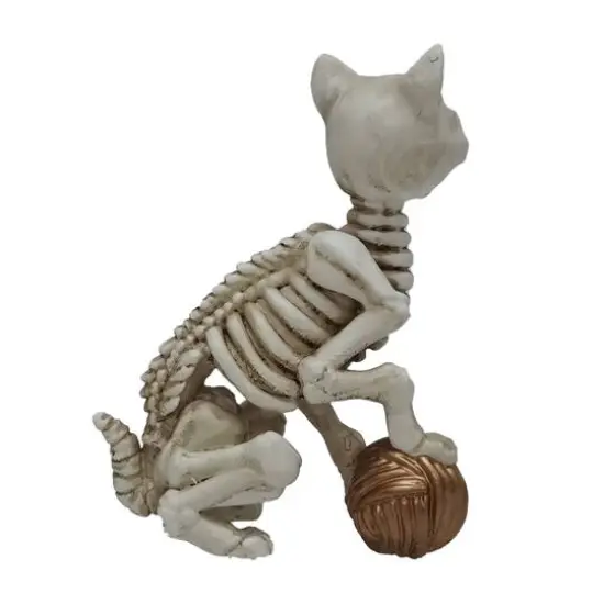 4.5" Skeleton Cat with Ball Tabletop D&eacute;cor by Ashland&reg; {5}