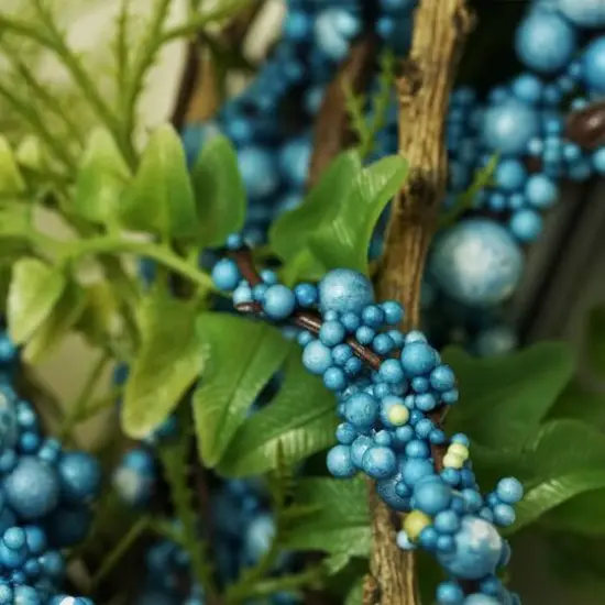 12" Spring Blue & Green Berry Twig Wreath {4}