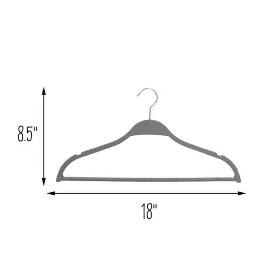 Honey Can Do Gray Natural Wheat Husk Slim Hangers, 25ct. {6}