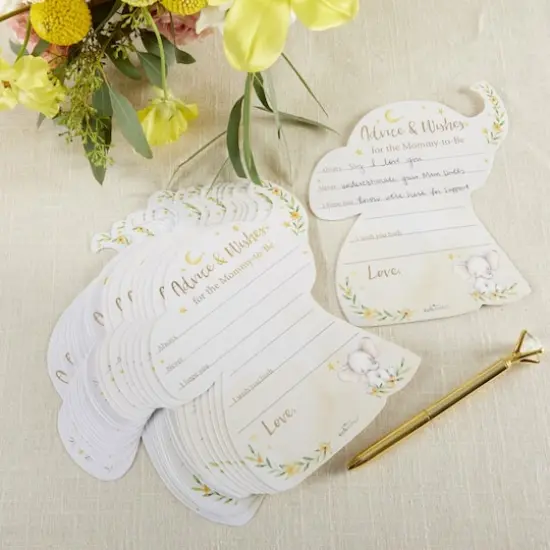 Kate Aspen&reg; Elephant Advice Card & Baby Shower Game Set {11}