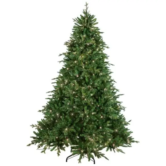 9ft. Pre-Lit Real Touch™ Cumberland Pine Artificial Christmas Tree, Warm White LED Lights {1}