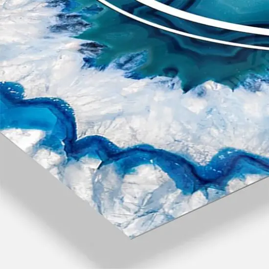 Designart Blue Agate Crystal Multipanel Wall Clock {5}