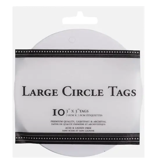 JAM Paper White Large Circle Gift Tags, 10ct. {4}