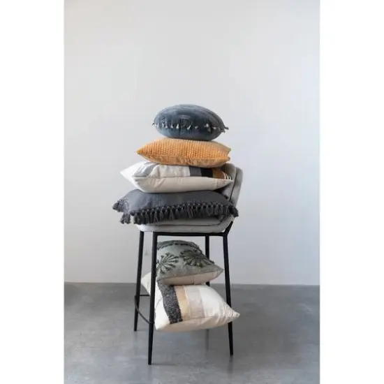 Hello Honey&reg; Embroidered Cotton Pillow With Applique & Chambray Back {3}