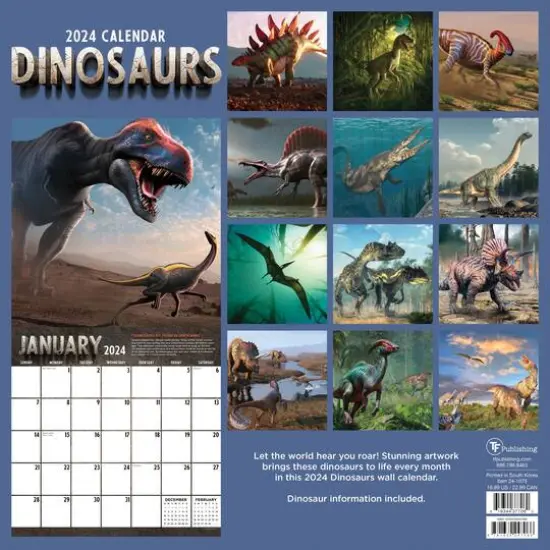 TF Publishing 2024 Dinosaurs Wall Calendar {3}