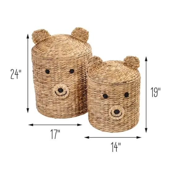 Honey Can Do Bear Shaped Storage Baskets Set {11}