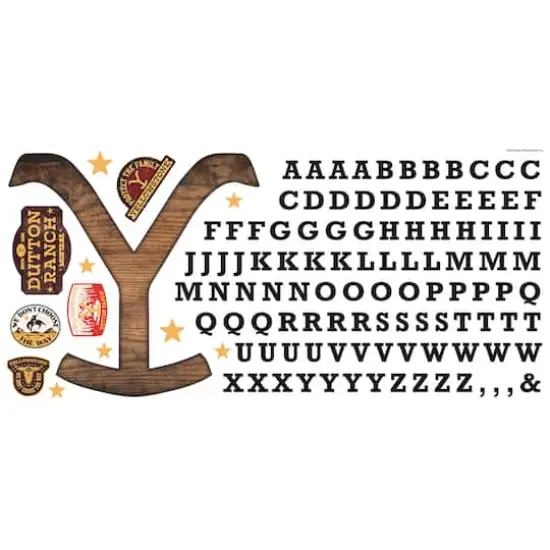 RoomMates Yellowstone Dutton Ranch Logo Giant Peel & Stick Wall Decals {7}