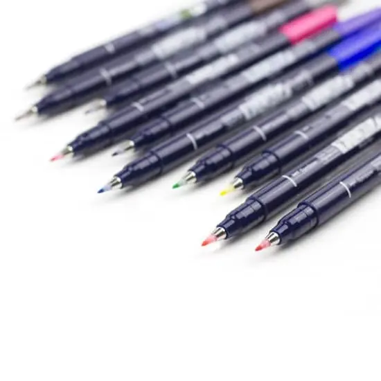 Tombow Fudenosuke Colors Hard Tip Brush Pens {8}