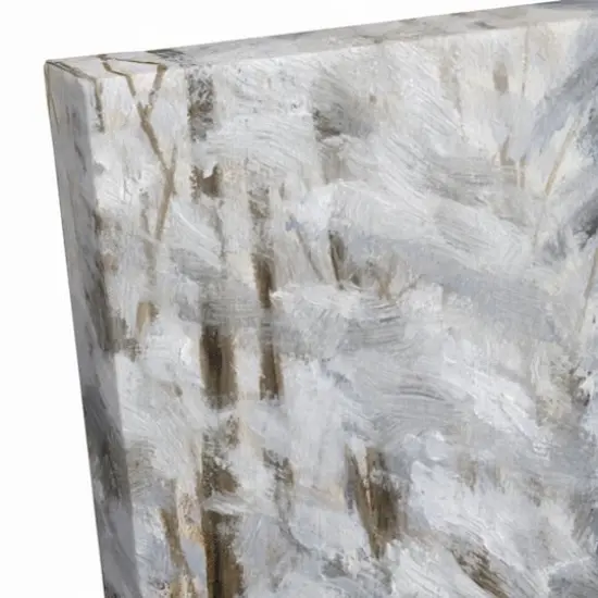 Snowy Forest Deer Canvas Wall Art {4}