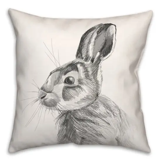 Dignified Hare Pillow 2 18" x 18" Throw Pillow {3}
