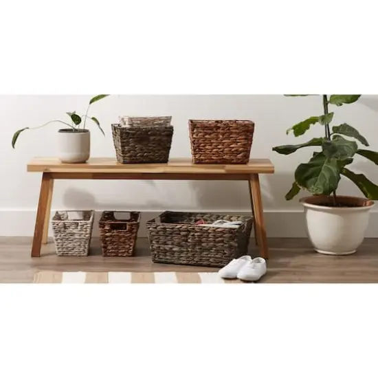 DII&reg; Graywash Hyacinth Basket Set {6}