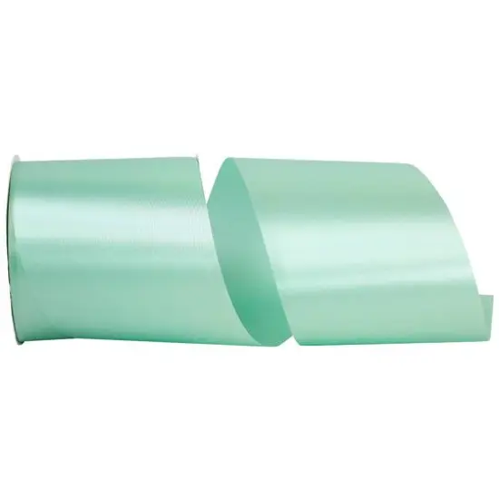 JAM Paper 4" x 50yd. Satin Allure Single Face Ribbon Aqua {1}