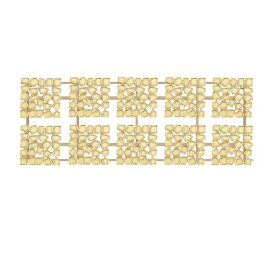 Gold Aluminum Contemporary Geometric Wall Decor, 53" x 1" x 20" {1}