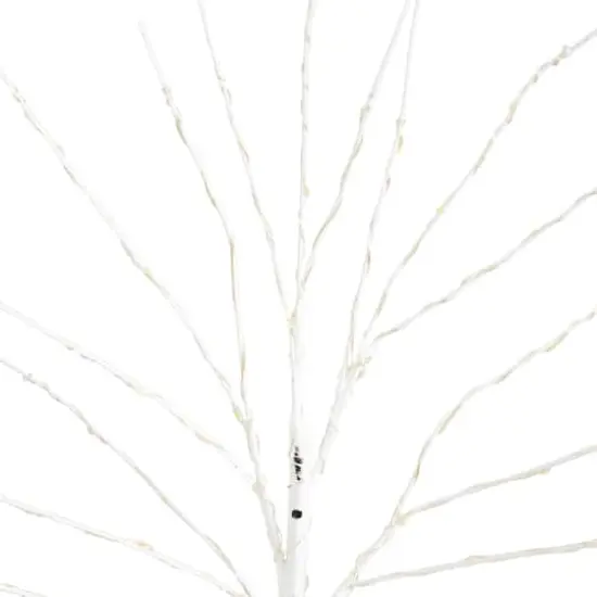 2 Pack 24in. Pre-Lit Artificial White Birch Branches, Warm White LED Lights {6}