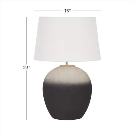 23'' Black Ceramic Transitional Table Lamp {9}
