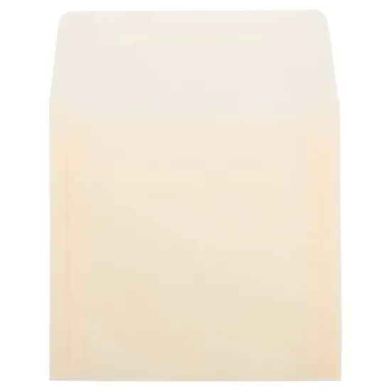 JAM Paper 6.5" x 6.5" Square Translucent Vellum Envelopes, 25ct. Spring Ochre {4}
