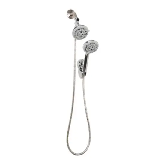 Bath Bliss Gray 5 Function Luxury Dual Shower Head {1}