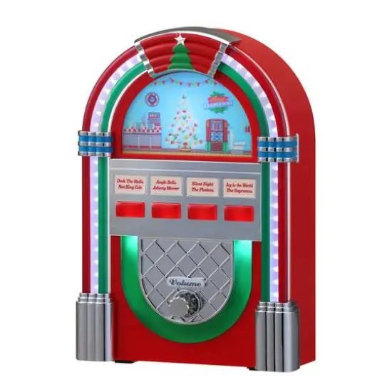 9" Red Retro Jukebox {5}