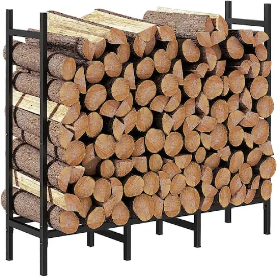 NEX&trade; 4ft. Outdoor Metal Firewood Storage Rack {1}