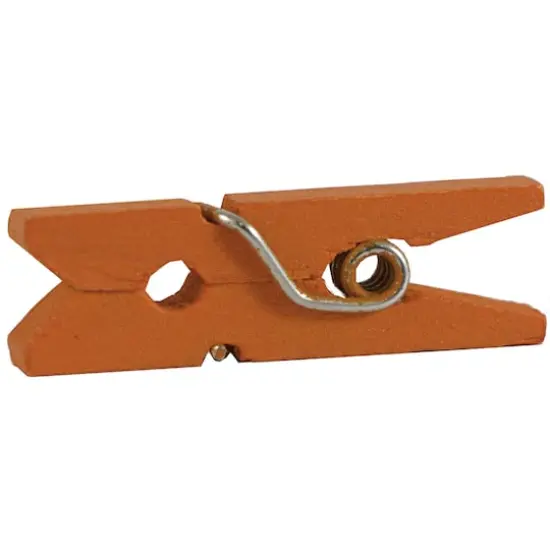 JAM Paper 7/8" Wood Clothespins, 100ct. Orange {5}