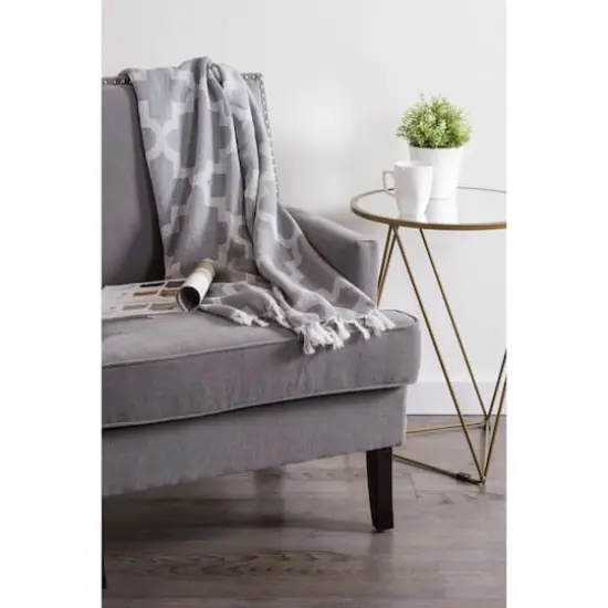 DII&reg; Gray Lattice Throw {5}