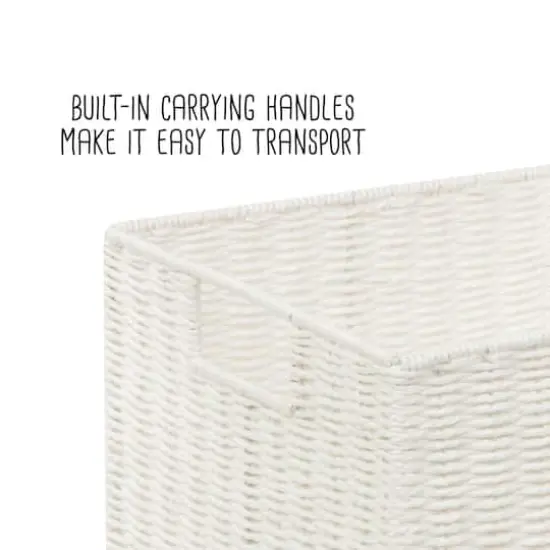 Honey Can Do White Parchment Cord Storage Basket {5}