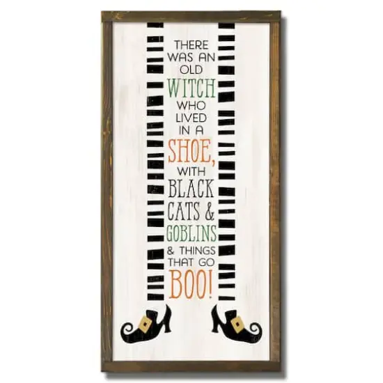 There was an Old Witch Framed Wood Plaque {1}