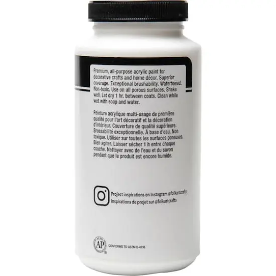 FolkArt&reg; 16oz. Matte Acrylic Paint 6364 Wicker White {5}