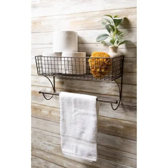 DII&reg; Large Farmhouse Towel Rack Gray {4}