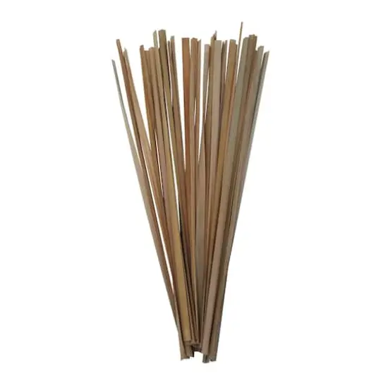 3.5ft. Natural Light Brown Dried Plant Foliage with Slender Stems {1}