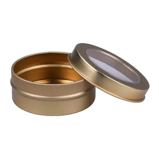 2.5" Gold Round Tin Favor Boxes, 20ct. by Celebrate It&trade; {4}