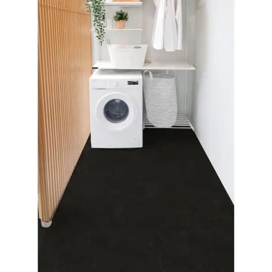 FloorPops Slater Charcoal Peel & Stick Floor Tiles {4}