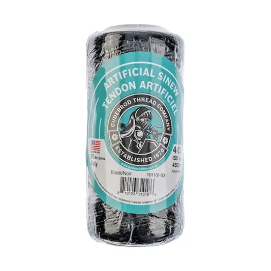 Gudebrod Artificial Sinew, 150yd. Black {1}