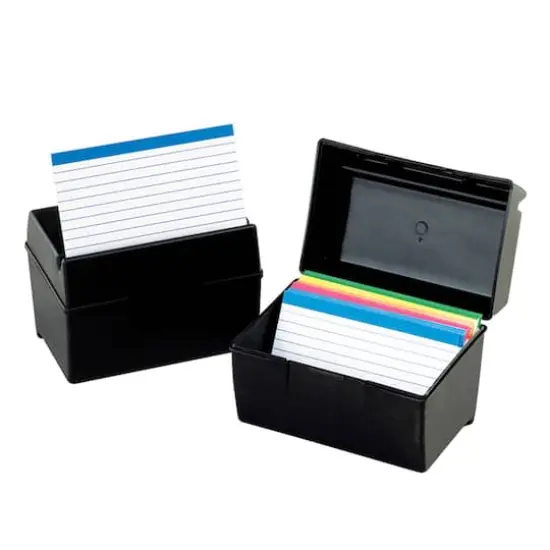 Oxford Plastic Index Card Box, 6ct. {1}