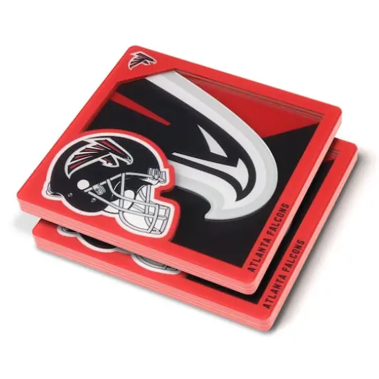 NFL 3D Logo Series Coaster Set Atlanta Falcons {1}