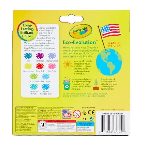 Crayola&reg; Bold & Bright Colors Broad Line Markers, 6 Packs of 10 {4}