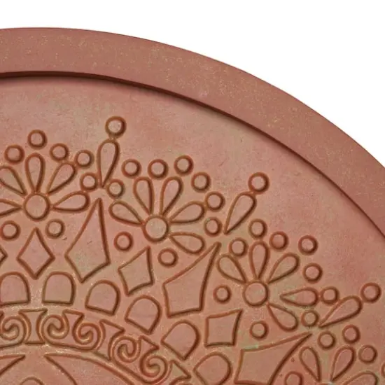 American Art D&eacute;cor&trade; 17" Burnt Orange Boho Rustic Farmhouse Wood Framed Wall Medallion {4}