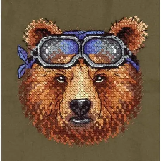 MP Studia Bear Cross Stitch On Clothes Kit {1}