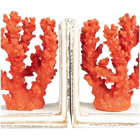 7" Orange Coral Reef Bookends, 2ct. {4}
